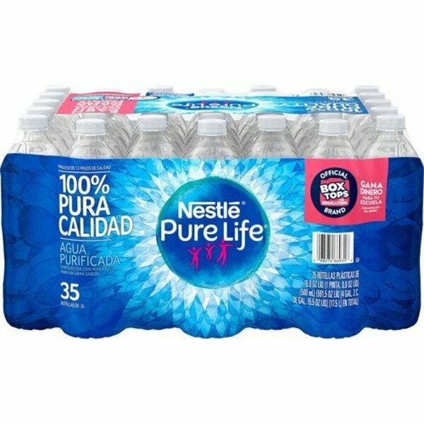 Nestle Waters Water, Pure Life, 16.9oz Bottles, 3 54CT/PL, CL, 54PK NLE827179PL